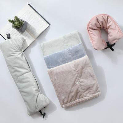 China Eco-friendly Dye Flocking Travel Flat Nap Neck Cervical Vertebra U Shaped Pillow for sale