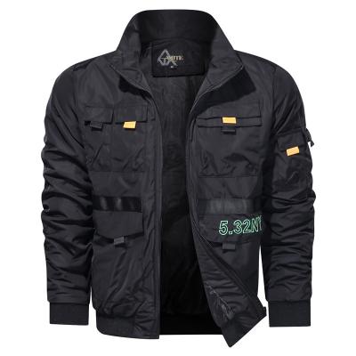 China 2021 Winter High Quality Soild Color Casual Zipper Coat Breathable Outwear Man Black Baseball Mens Sports Jackets for sale