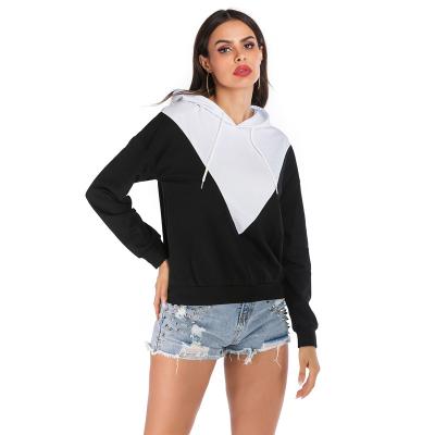 China Polyester/Cotton Print Full Cotton Shorts Breathable Black Loose Women With Hood Polyester Women Sweatshirt for sale