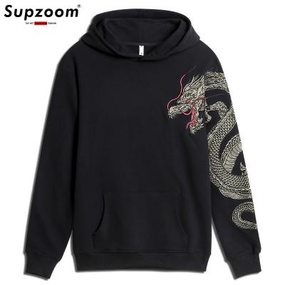 China Hoodies 2020 Popular Yes Hooded Animals Casual Cotton Hoodie Dragon Embroidery Coat National Giant Breathable New Arrival Full Sweatshirt for sale