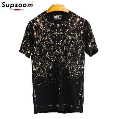 China New Arrival Breathable Knitted O-Neck Supzoom Summer Leisure Personality Star Cotton Printing Hot Selling Hip Hop Loose Casual T-shirt Men's T-shirt for sale