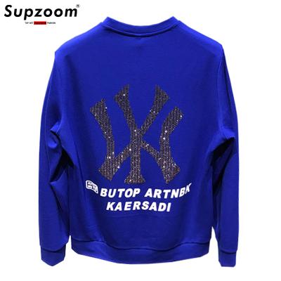 China 2022 New Arrival Full Winter Breathable Frosted Trend Thin Warm Short Sleeve O-Neck Drill Long Sleeve Solid Cotton Hip Hop Sweatshirt Men for sale