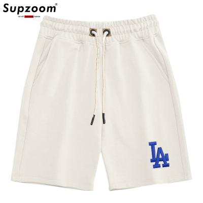 China Other Supzoom New Arrival 2022 New Arrival Fashion Shorts Youth Elastic Knitted Cotton Embroidery Shorts Loose Casual Men for sale