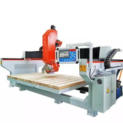 China Building Material Shops 4 Axis Automatic Countertop Quartz Stone Cutting Bridge Saw Stone Cutting Machine For Granite / Marble / Porcelain Tiles for sale