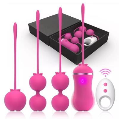 China Real Touch Feeling Floor Exercises Vibrator Medical Grade Hot Selling Pelvic Silicone For Women Ben Wa Vaginal Kegel Balls Set for sale