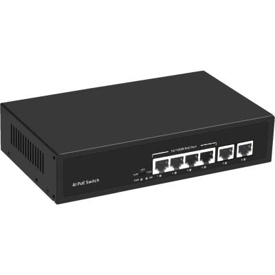 Κίνα Factory Price QoS 6 Ports Switch 10/100M Enterprise Network Switch PoE Smart Standard Switch προς πώληση