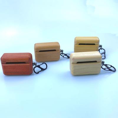 China Factory Wholesale Eco-friendly Wooden Case For Airpods Case Pro Wooden Bamboo Earphone Bamboo Case For Airpod Anti-drop for sale