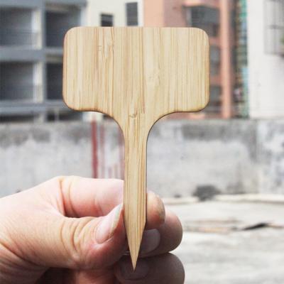 China Eco-friendly 100% Bamboo Wooden Garden Decoration Plant Tags Garden Tool Flower Marker Potted Herbs Mark for sale