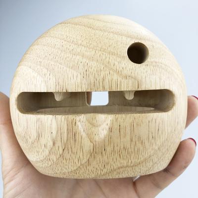 China Multifunctional Natural Wood Phone Stand Loud Loud Speaker Beech Amplifier Smartphone Holder Eco-friendly Wooden Pen for sale