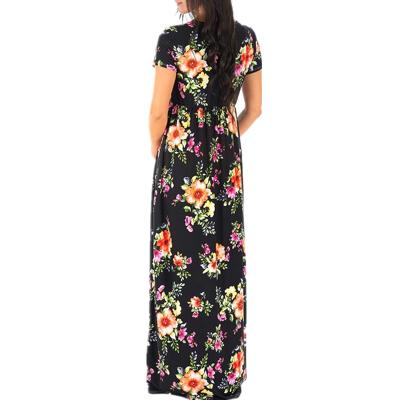 China Antibacterial Customize New Design Atmospheric Floral Print Maternity Clothes For Pregnant Women for sale