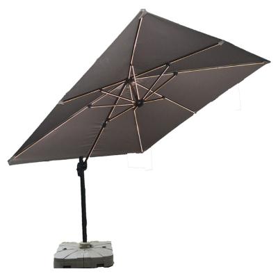 China Modern Wholesale Heavy Duty Steel Umbrella 2M Cantilever Parasol With Crank Mechanism for sale