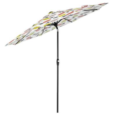 China Modern Outdoor Garden Use Custom Steel Frame Stripe Market Parasol Patio Umbrella for sale