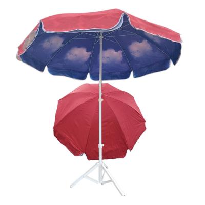 China Modern Commercial Parasol Swimming Pool Umbrella Beach Umbrella  Parasol With Printing Pattern for sale