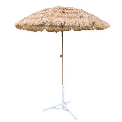 China Modern Leisure Straw Umbrella Waterproof Outdoor Umbrella Sun Patio Beach Parasol Sunshade For Garden for sale