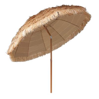 China Modern Wholesale Cheap Popular Large Adjustable PP Straw Beach Portable Umbrella for Outdoor for sale