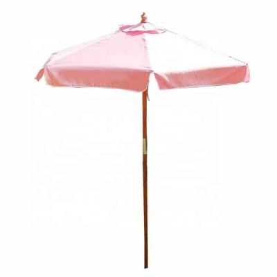 China Modern Outdoor Patio Garden Parasol Sun Beach Umbrella Sunshade Canopy Luxury Wooden Umbrella With Wooden Handle for sale