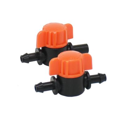 China 4mm Watering Tap Drip Irrigation Fittings 4mm Hose Water Flow Control Valve Micro Mini Valve For 4/7mm Hose for sale