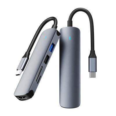 China Multimedia Multifunctional Mini Hub USB 3.0 All In One Hub USB Type C 5 Port For MacBook USB C Hub for sale