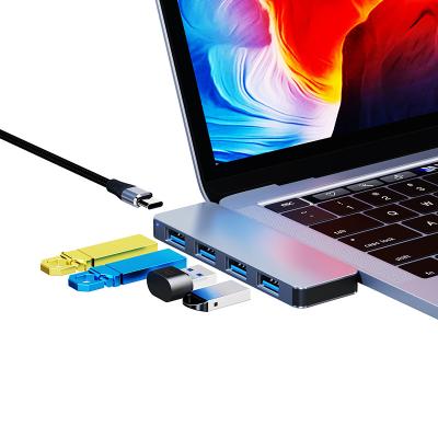 China For Macbooks 5 in 1 USB C Hub for Macbook Pro Air Dock Multi Port PD 100W OTG USB Hub Splitter USB3.0 Hub for sale