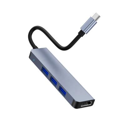 China Type-C Enabled HDTV PD 4 In 1 Devices Charging USB Type C Hub USB 3.0 Dock Hub Adapter Hub USB 4 Port USB Port For Laptop for sale