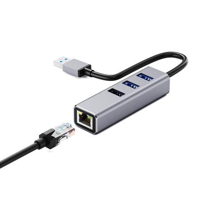 China RJ45 USB C Type 3.1 To RJ45 Lan Adapter Gigabit Ethernet Connector USB Splitter OTG USB C Data Hub 3.0 for sale