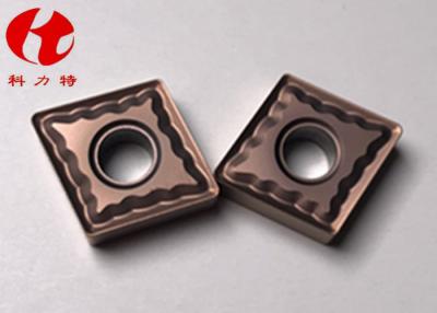 China Bronze CVD Coated CNC Turning Inserts CNMG120408-ZC For Machnical Parts Semi - Finish Process for sale