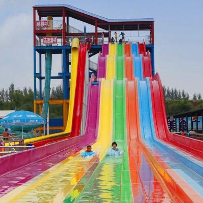 China Outdoor Playground Hsitar Rainbow Water Slide Large Water Slide for sale