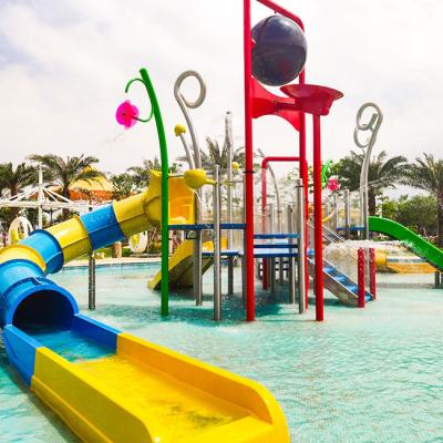 China Outdoor Playground Histar Water Park Fiberglass Splash Water Slide Equipment For Commercial Resort for sale