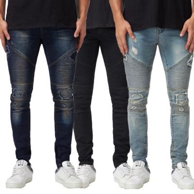 China Sustainable Mens Skinny Jeans Pants Biker Jeans for sale