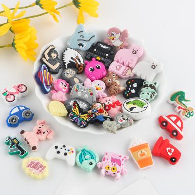 China Jewelry Necklace Pacifier Chain Bracele / Baby Toys Teether Reviright Food Grade Baby Teething Chewable DIY Necklace Accessories Custom Silicone Charms For Jewelry Necklace Key Chain Making pens for sale