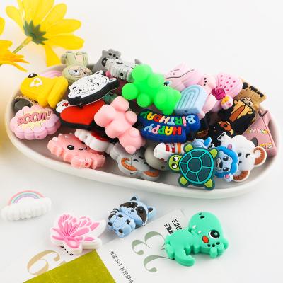 China Baby Teething Toys Food Grade BPA DIY Colorful Free Collection Tree Christmas Tree Pacifier Necklace Focal Beads For Pens Jewelry Making for sale