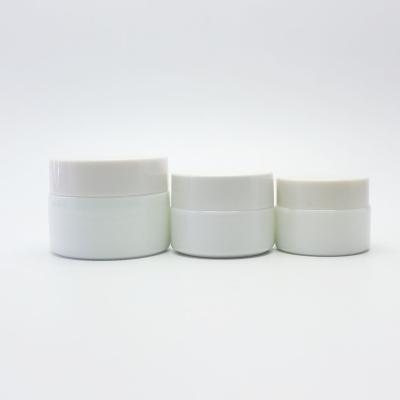 China Personal Care 10g 15g 20g 30g 50g 100g White Porcelain Cosmetic Jar With White Cap For Cream WJ-1T for sale