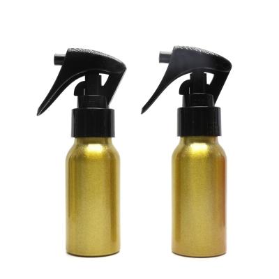 China Personal Care in Oil Cosmetic Gold Stock Oil Toner Aluminum Spray Bottle 30ml 50ml 100ml ALB-46B for sale