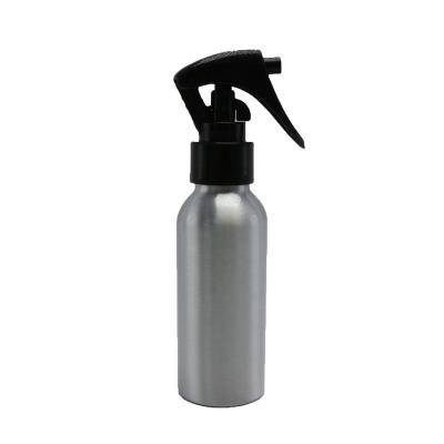 China 100ml Cosmetic Spray Silver Custom Printing Aluminum Cosmetic Spray Bottle With Trigger Sprayer AB-25S for sale