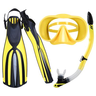 China Factory Supply Best Quality Waterproof Diving Gear Mask Fin Set Adult Diving Snorkel Set With Fins for sale