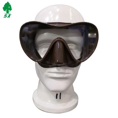 China Full Liquid Silicone Design In Brown Fit Buckle Stock Diving Scuba Mask for sale