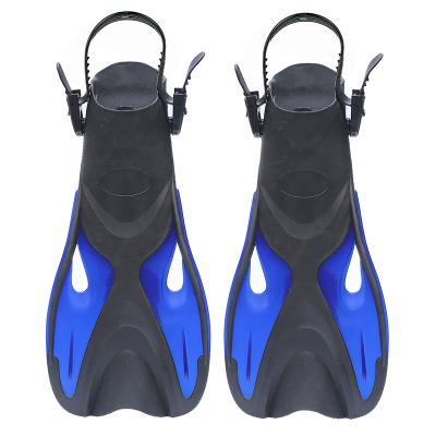 China Adult Snorkeling Short Size TPR+PP Swimming Fins Snorkel Free Diving Fins for sale