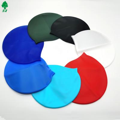 China High Quality Eco-Friendly Durable Waterproof Logo Printed Silicone Customized Swimming Hat Custom Swim Caps for sale