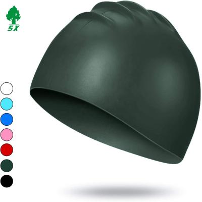 China Waterproof Durable Logo Silicone Swimming Cap Custom Made Wholesale High Quality Eco-friendly for sale