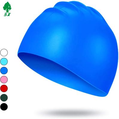 China Songxin factory direct sale printing swimming cap eco-friendly durable waterproof sport for adult for sale