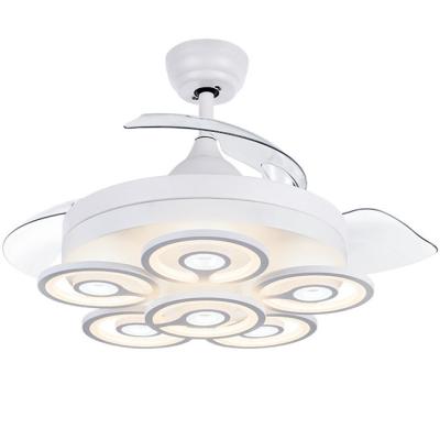 China Modern Modern Chandelier LED Ceiling Fan Light 160W White White for sale