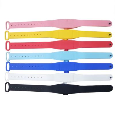 China New Reusable Wearable Silicone Wristband With Bottle Bracelet For Hand Washing for sale