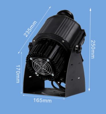 China Aluminum Alloy 4. Figure Rotating LED Projector 80W-200Wwith Manual Zoom DJ Effect Light Custom GOBO Advertising Glass 20 Degree for sale