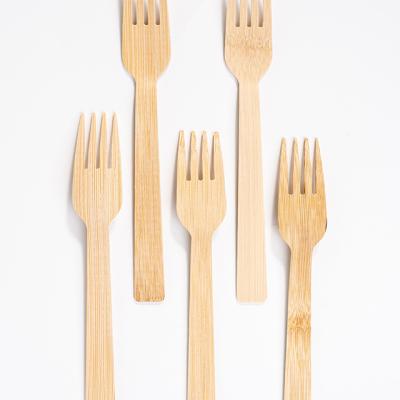 China Natural Bamboo Travel Disposable Forks Eco Friendly Biodegradable Bamboo Fork For Party for sale