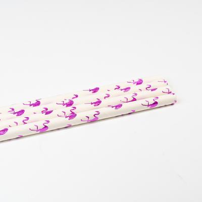 China Biodegradable Flamingo Paper Straws For Holiday Drinking Change Cocktail Straw For Holiday Drinking Alternative To Plastic Straw for sale