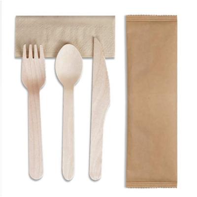 China Biodegradable Disposable Wooden Tableware Set Biodegradable Bulk Wooden Knife for sale