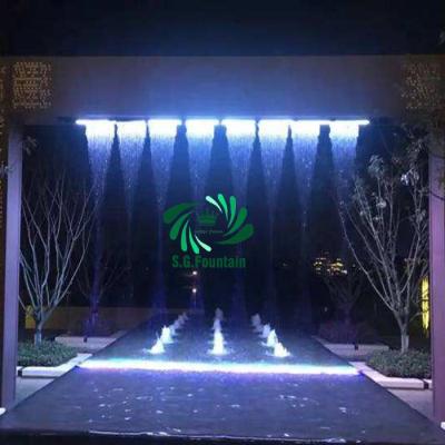 China Water Writing Curtain Digital Water Rain Graphic Curtain Waterfall Water Projector Curtain Fountain For Advertising for sale