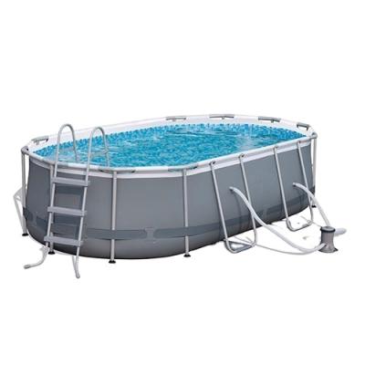 China Fiberglass Reinforced Plastic Easy Installation 56618 Steel Frame Inflatable Plastic Pool Above Ground Pool for sale