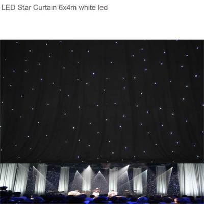 China Cortina brillante estupenda de la estrella de RGBW6x los 4m LED, paño de la cortina del contexto para el fondo de etapa en venta