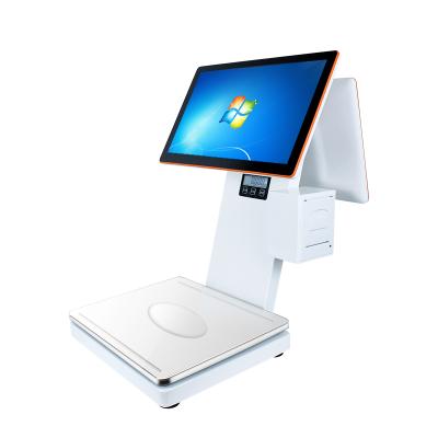 China Popular Fruit Shop Label Printing Windows POS System Machine POS Weight Scale for sale